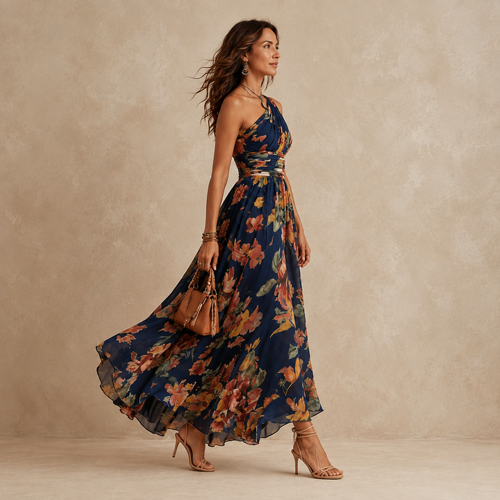 Kennedy | One-Shoulder Floral Maxi