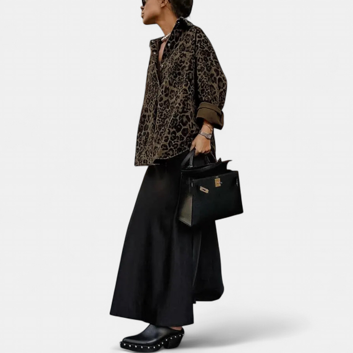 Stella™ – Vintage Leopard Print Blouse