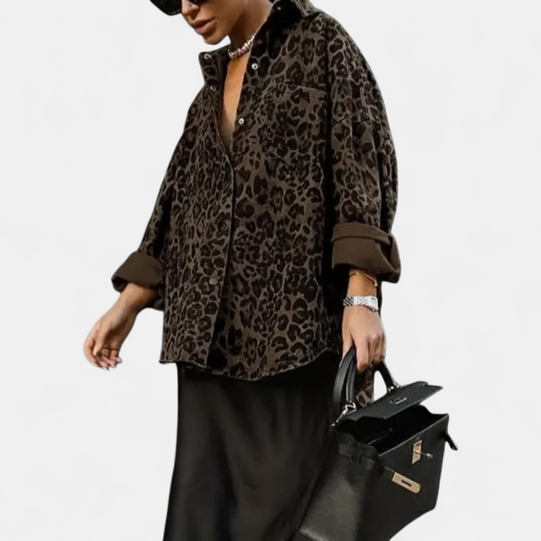 Stella™ – Vintage Leopard Print Blouse