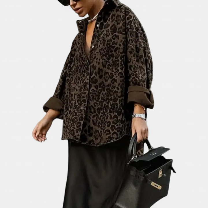 Stella™ – Vintage Leopard Print Blouse