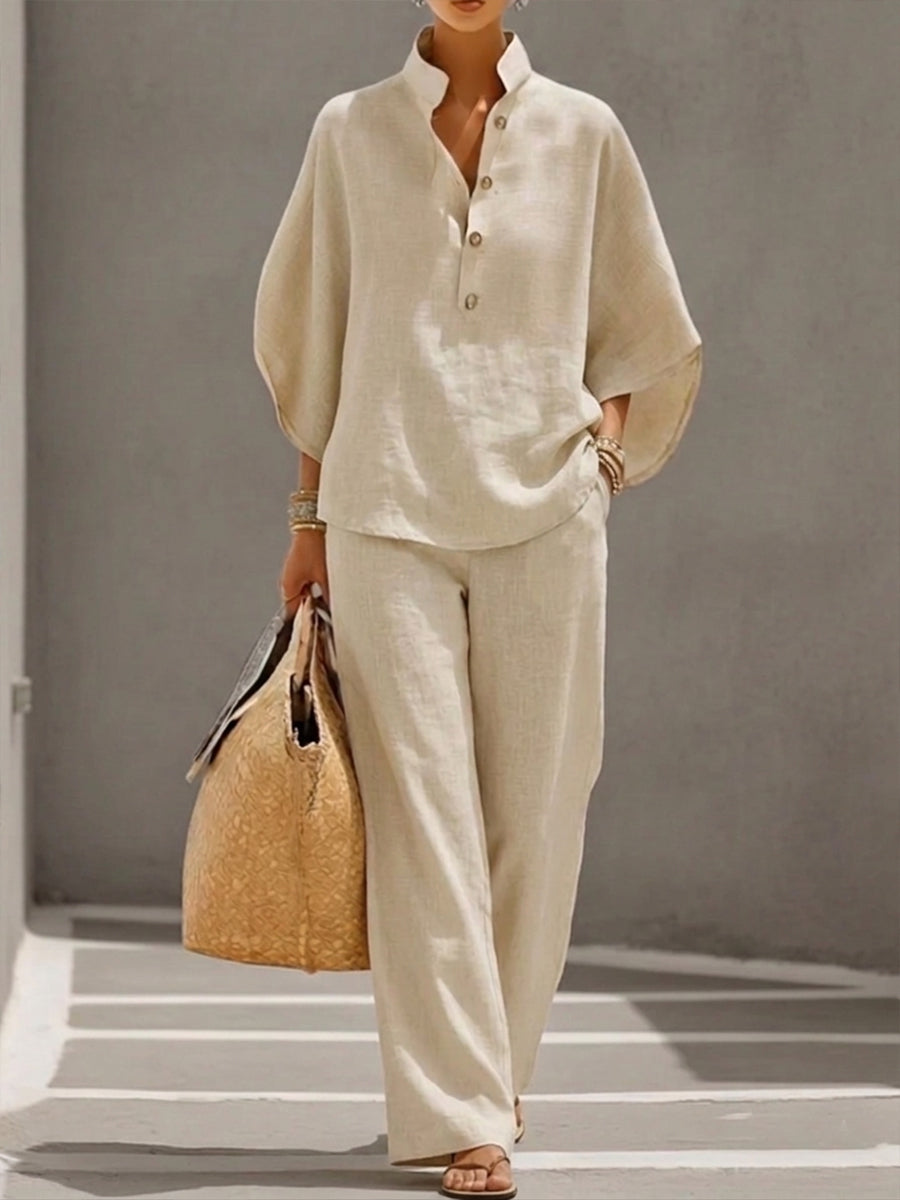 Marielle™ Linen-Cotton Two-Piece Set