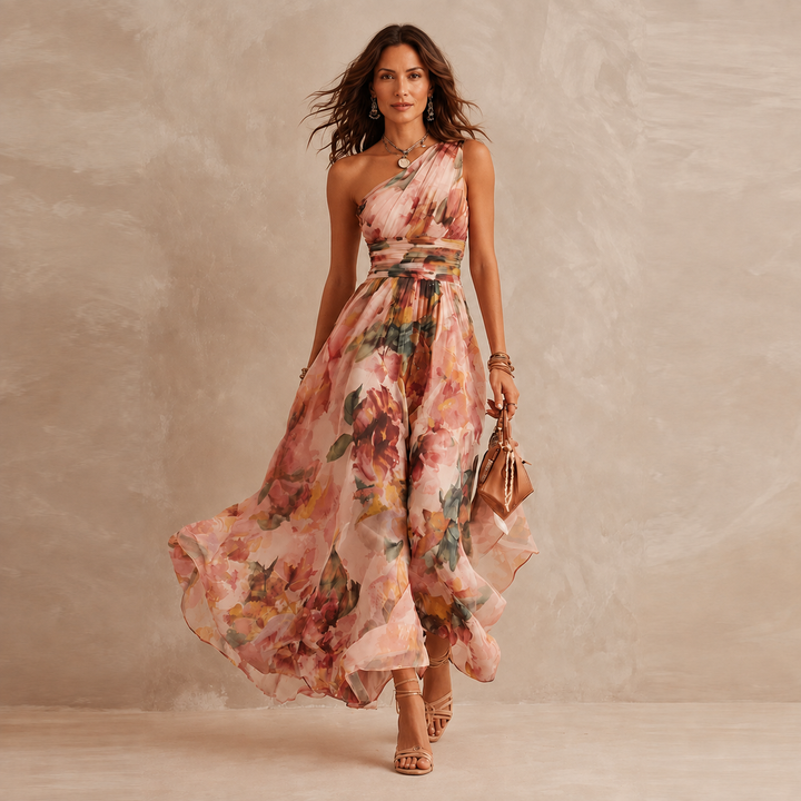 Kennedy | One-Shoulder Floral Maxi