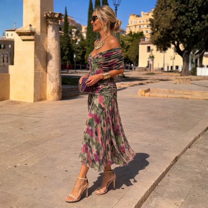 Elizabeth | Off Shoulder Maxi Dress
