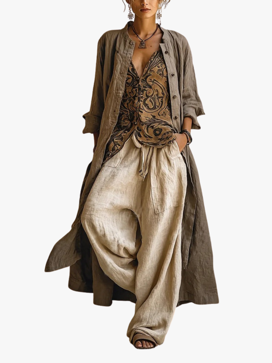 Samantha | Three Piece Linen Set