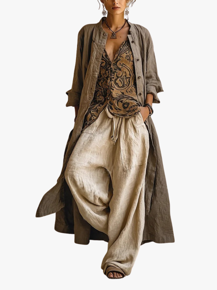 Samantha | Three Piece Linen Set