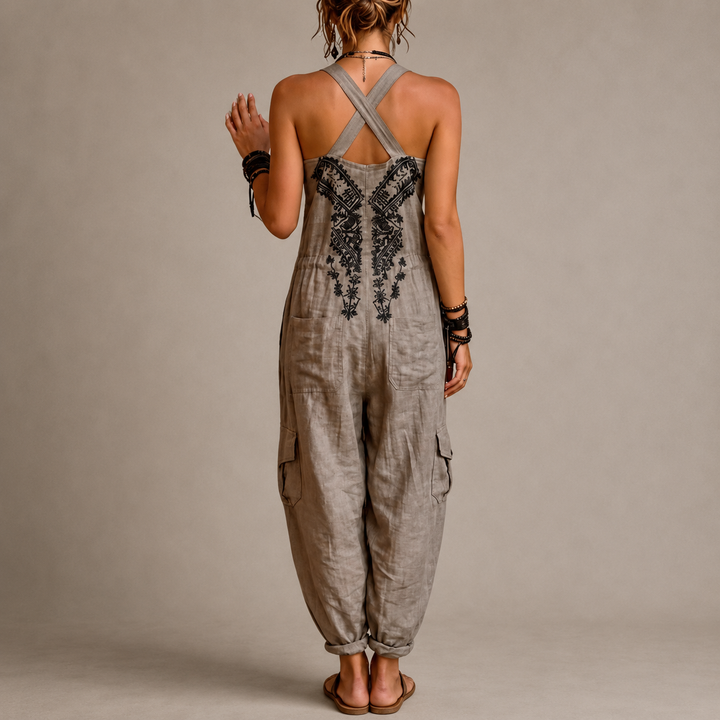 Megan – Embroidered Bohemian Jumpsuit