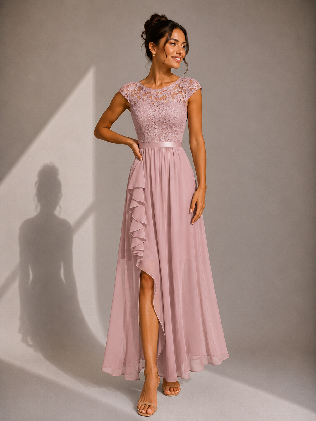 Ariana™ | Graceful Lace Cocktail Maxi Dress