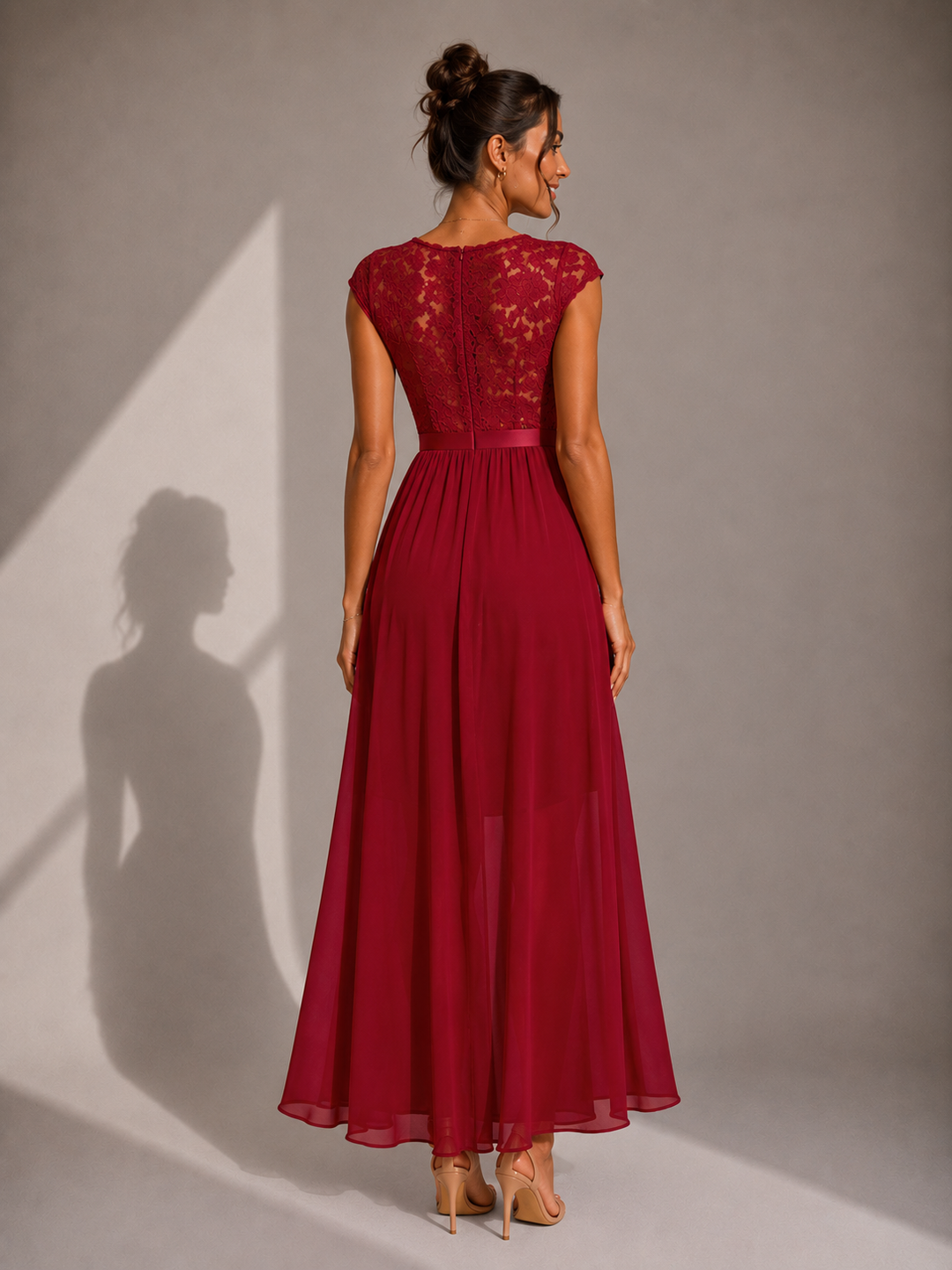 Ariana™ | Graceful Lace Cocktail Maxi Dress