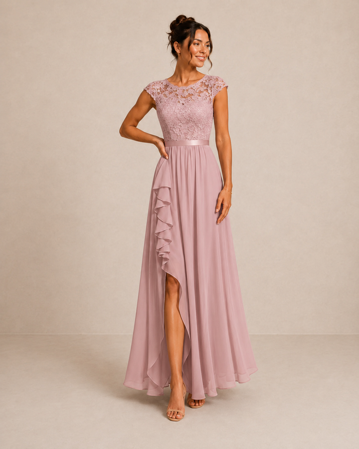 Ariana™ | Graceful Lace Cocktail Maxi Dress