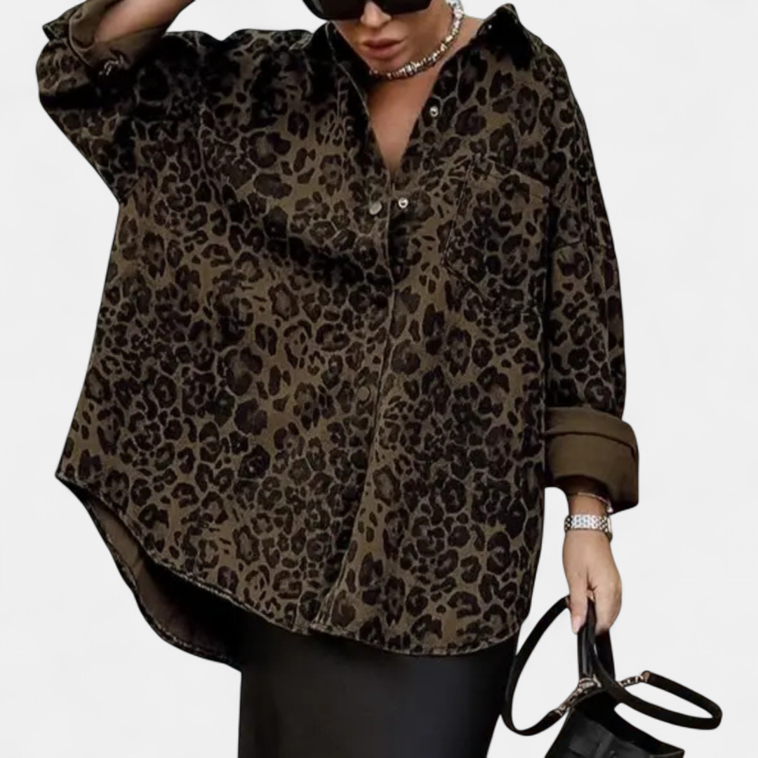Stella™ – Vintage Leopard Print Blouse