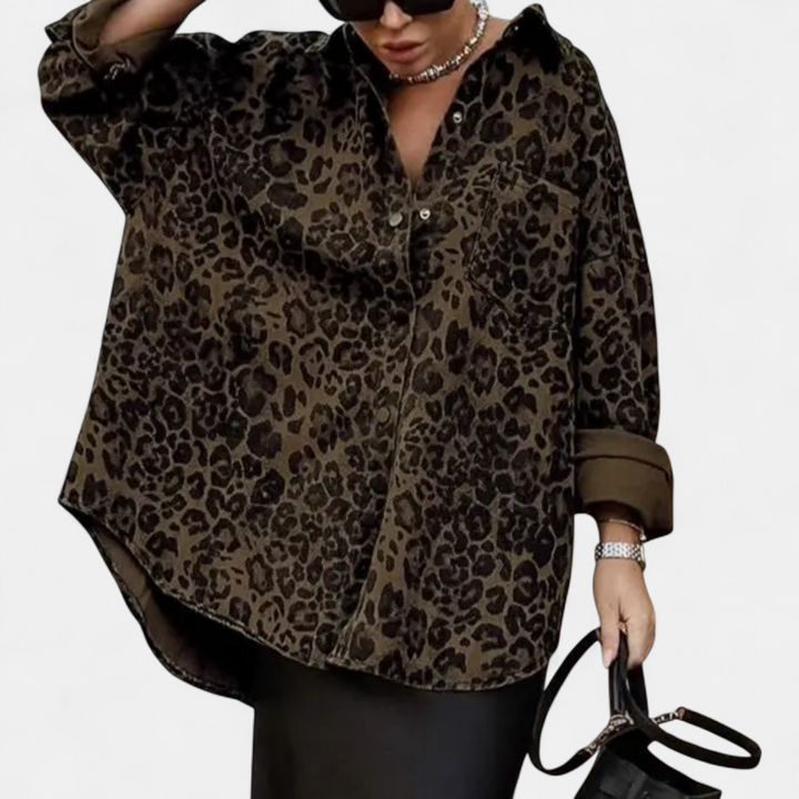 Stella™ – Vintage Leopard Print Blouse