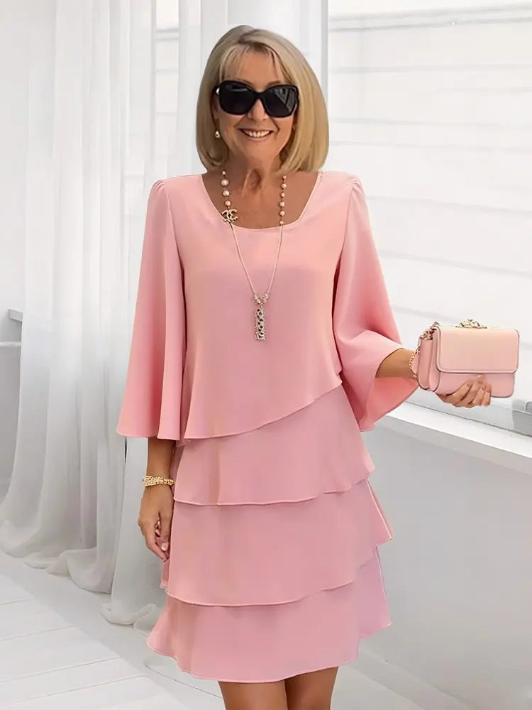 Evelyn | Elegant Comfort Ruffle Dress
