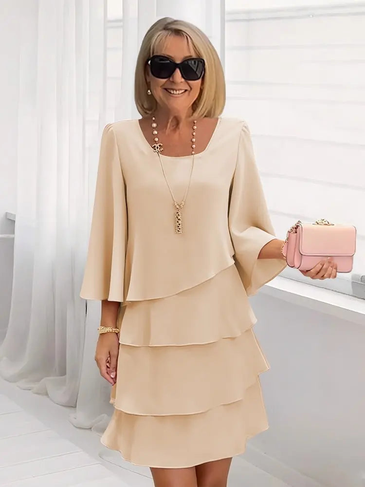 Evelyn | Elegant Comfort Ruffle Dress