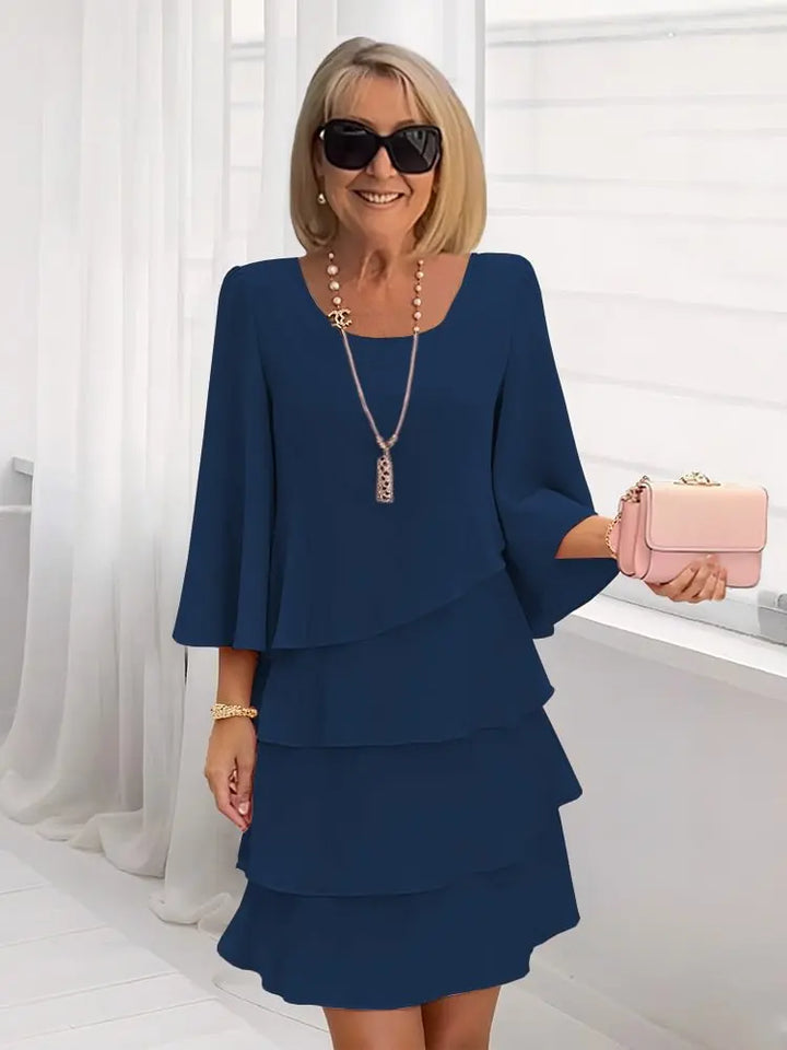 Evelyn | Elegant Comfort Ruffle Dress