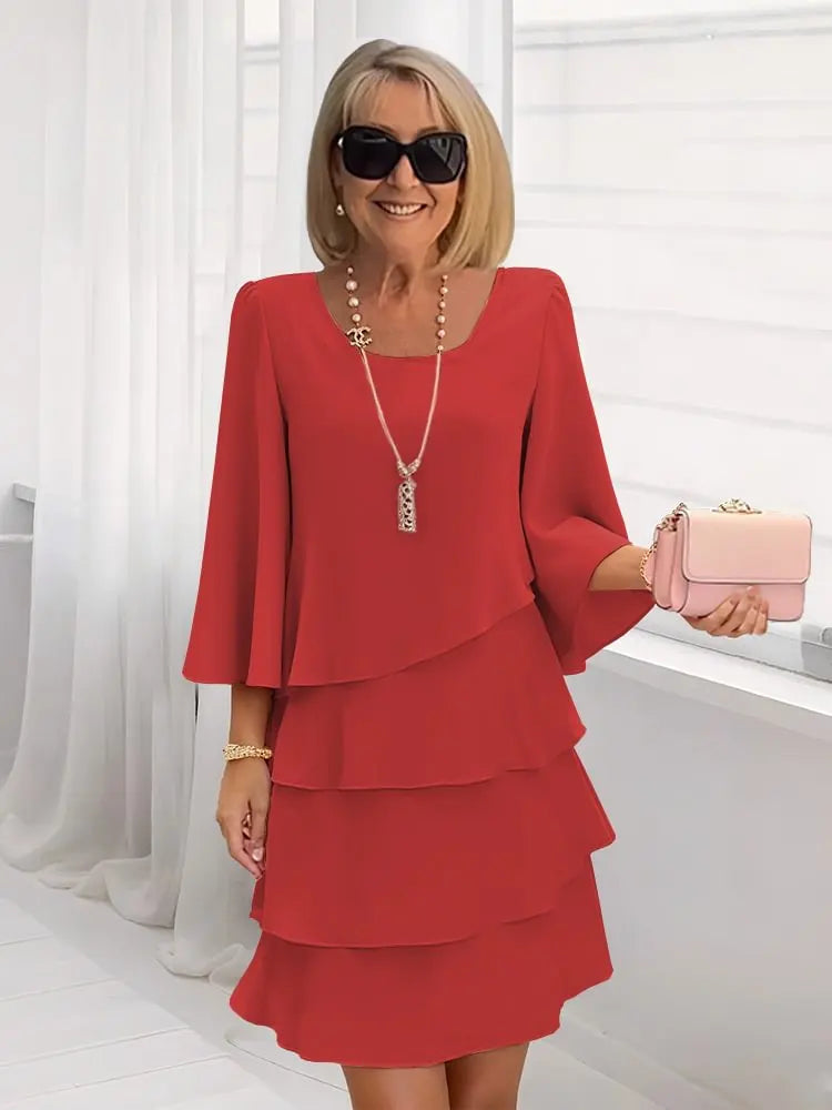 Evelyn | Elegant Comfort Ruffle Dress