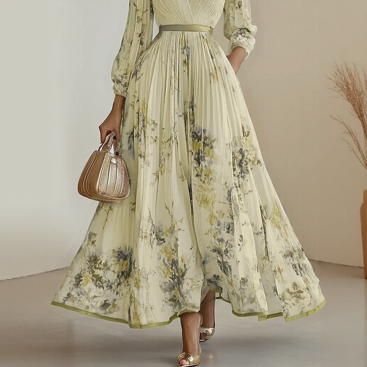 Hayden Milano | Elegant Pleated Maxi Dress