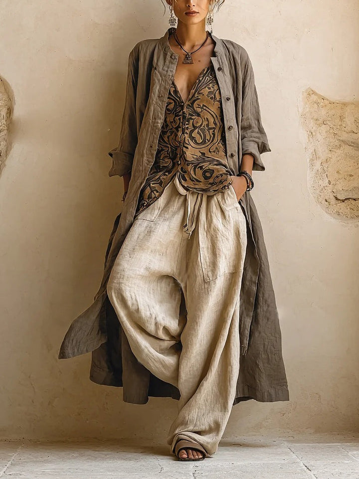 Samantha | Three Piece Linen Set