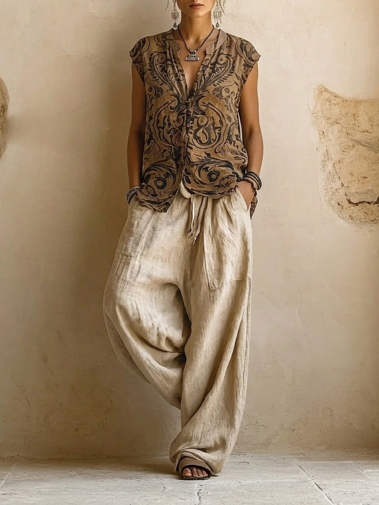 Samantha | Three Piece Linen Set