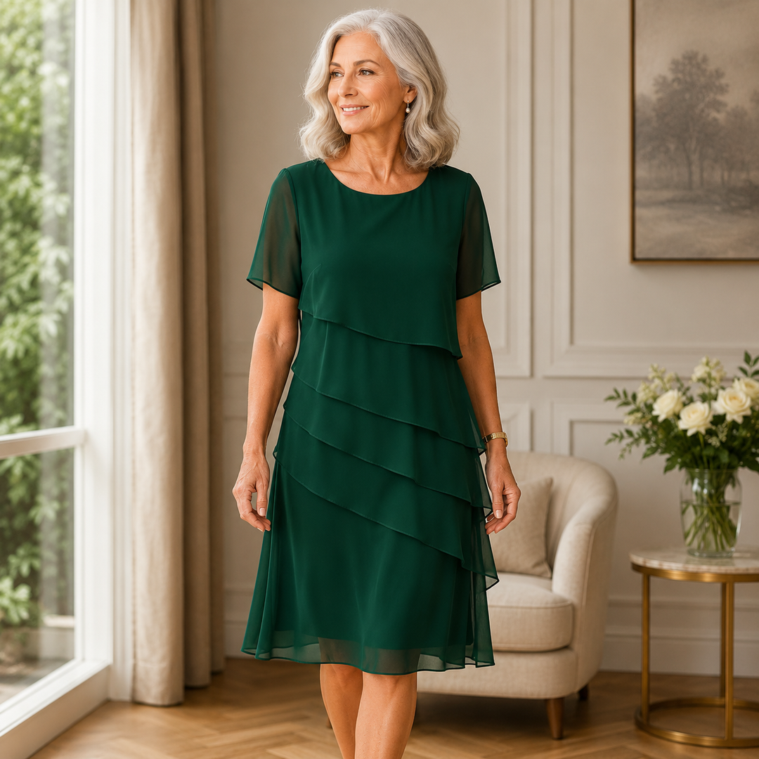 Mia | Elegant Comfort Ruffle Dress