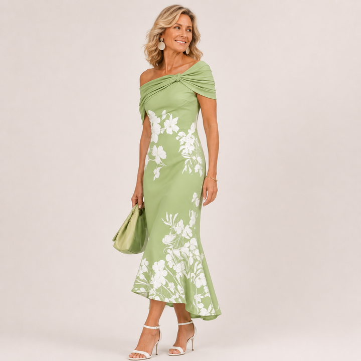 Layla™ | Floral Contour Midi Dress