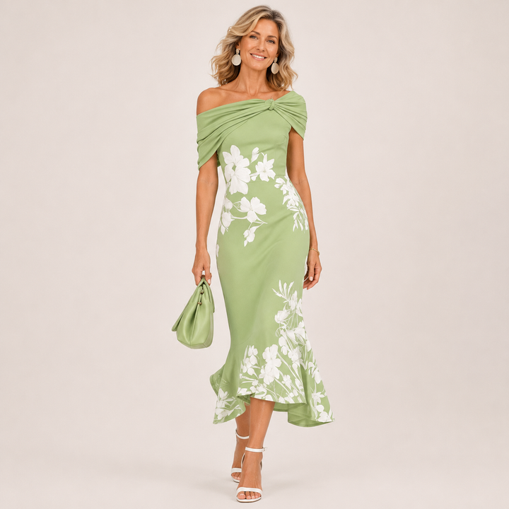 Layla™ | Floral Contour Midi Dress
