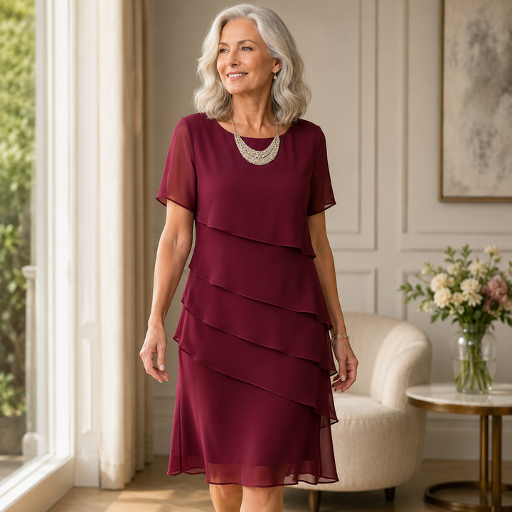 Mia | Elegant Comfort Ruffle Dress